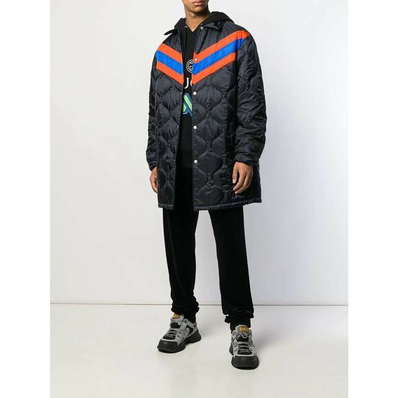 GUCCI GG 54 EU/ XL US Zaboo Ripstop Lightweight Quilted Chevron Jacket NWT $2800 - Picture 2 of 11